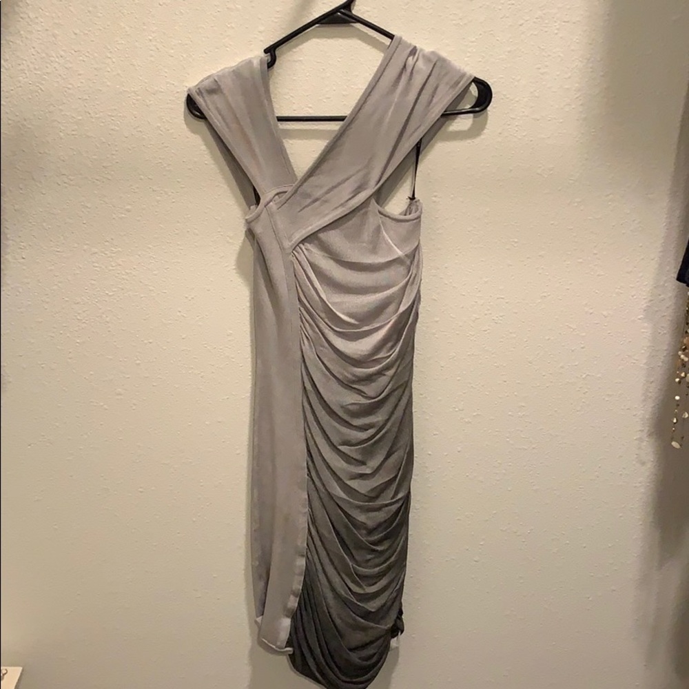 BEBE Silver/gray bandage dress